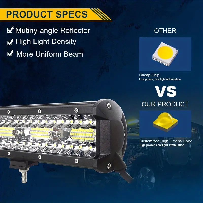 LED ワークライトバー車 17 インチ 360 ワットオフロード 3 列 LED
